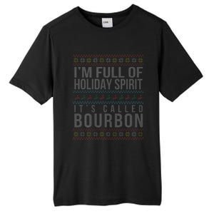 Ugly Christmas Drinking Funny Bourbon Holiday Party Tall Fusion ChromaSoft Performance T-Shirt