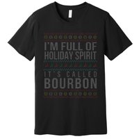 Ugly Christmas Drinking Funny Bourbon Holiday Party Premium T-Shirt