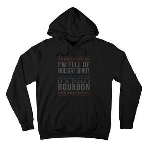 Ugly Christmas Drinking Funny Bourbon Holiday Party Tall Hoodie