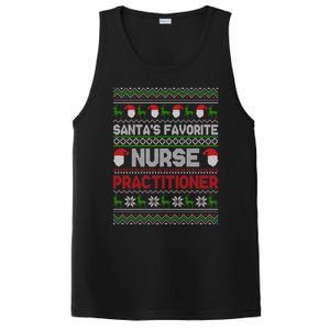 Ugly Christmas Design Santas Favorite Nurse Practitioner Gift PosiCharge Competitor Tank