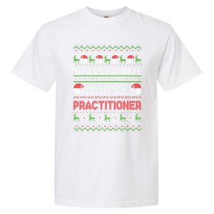 Ugly Christmas Design Santas Favorite Nurse Practitioner Gift Garment-Dyed Heavyweight T-Shirt