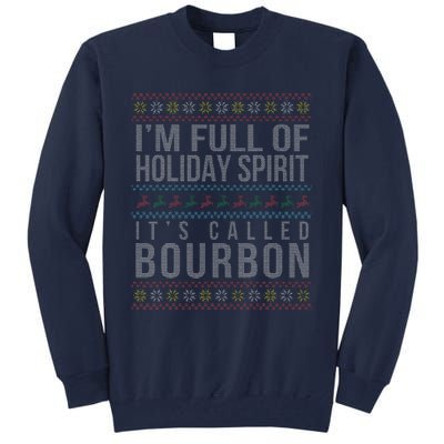 Ugly Christmas Drinking Funny Bourbon Holiday Party Tall Sweatshirt