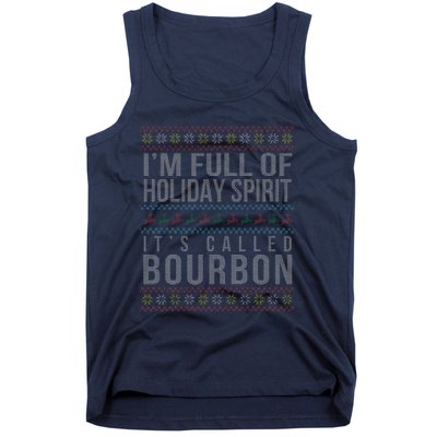 Ugly Christmas Drinking Funny Bourbon Holiday Party Tank Top