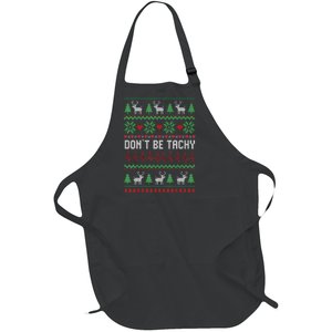 Ugly Christmas Dont Be Tachy Cardiac Nurse Cardiac Icu Xmas Gift Full-Length Apron With Pockets