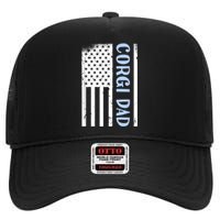 USA Corgi Design For Men Men Corgi Outfit USA Corgi High Crown Mesh Back Trucker Hat