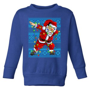 Ugly Christmas Dabbing Santa Claus Lights Xmas Dabbing Santa Meaningful Gift Toddler Sweatshirt