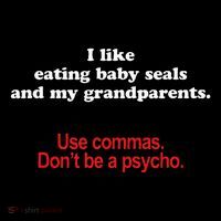 Use Commas Dont Be A Psycho Funny Grammar Police Sustainable Bucket Hat