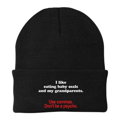 Use Commas Dont Be A Psycho Funny Grammar Police Beanie