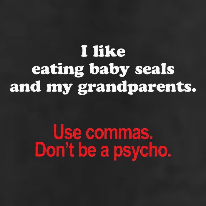 Use Commas Dont Be A Psycho Funny Grammar Police 25L Jumbo Tote