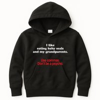 Use Commas Dont Be A Psycho Funny Grammar Police Kids Hoodie