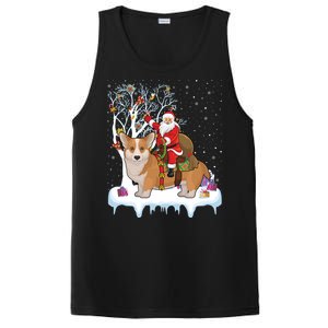 Ugly Corgi Dog Xmas Gift Funny Santa Riding Corgi Christmas Gift PosiCharge Competitor Tank