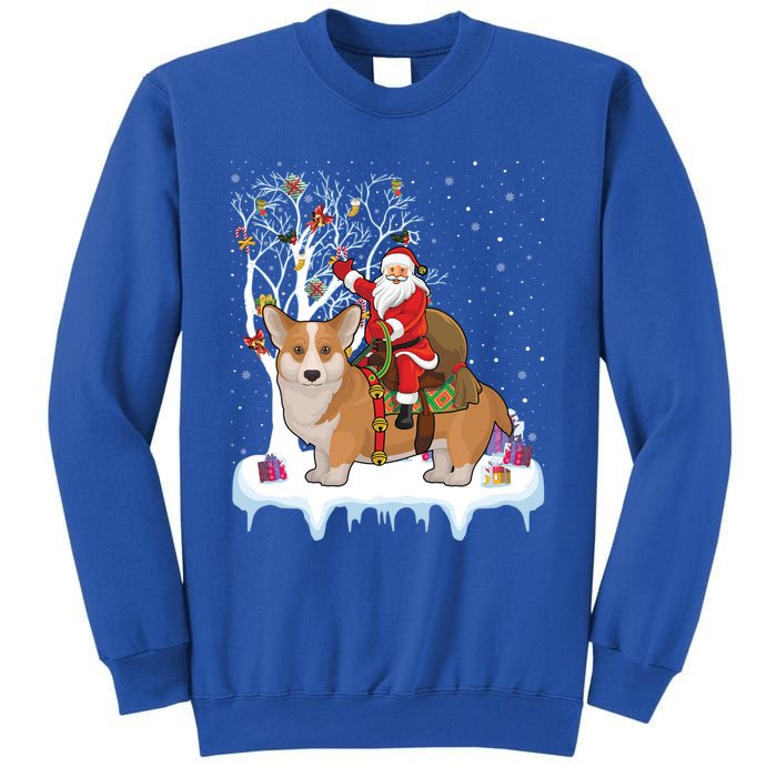 Ugly Corgi Dog Xmas Gift Funny Santa Riding Corgi Christmas Gift Sweatshirt