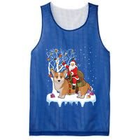 Ugly Corgi Dog Xmas Gift Funny Santa Riding Corgi Christmas Gift Mesh Reversible Basketball Jersey Tank