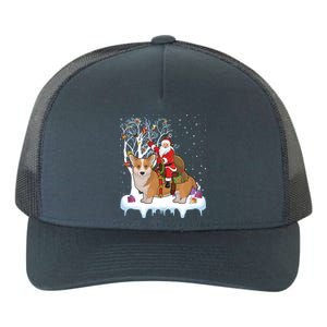 Ugly Corgi Dog Xmas Gift Funny Santa Riding Corgi Christmas Gift Yupoong Adult 5-Panel Trucker Hat