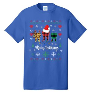 Ugly Christmas Dentist Th Dental Hygienist Assistant Gift Tall T-Shirt