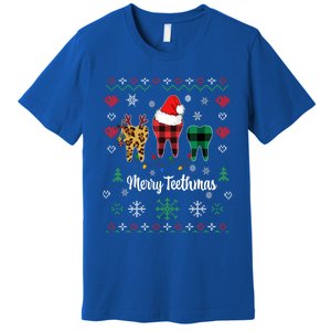 Ugly Christmas Dentist Th Dental Hygienist Assistant Gift Premium T-Shirt