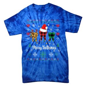 Ugly Christmas Dentist Th Dental Hygienist Assistant Gift Tie-Dye T-Shirt