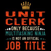 Unit Clerk Definition Funny Job Button