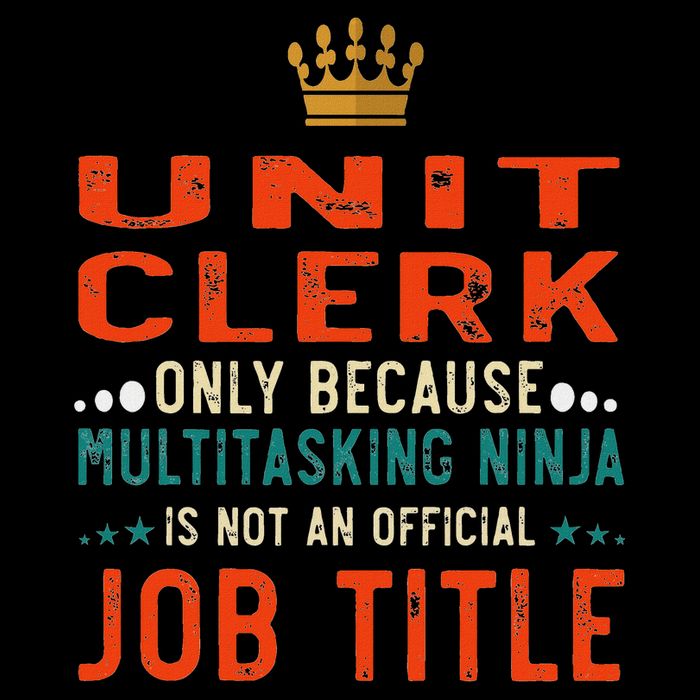 Unit Clerk Definition Funny Job Button