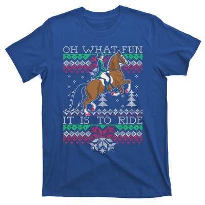 Ugly Christmas Dressage Horse Riding Cute Gift T-Shirt