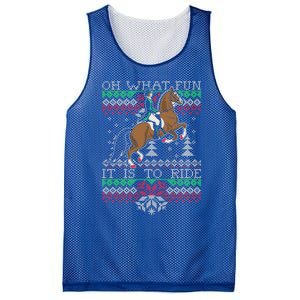 Ugly Christmas Dressage Horse Riding Cute Gift Mesh Reversible Basketball Jersey Tank