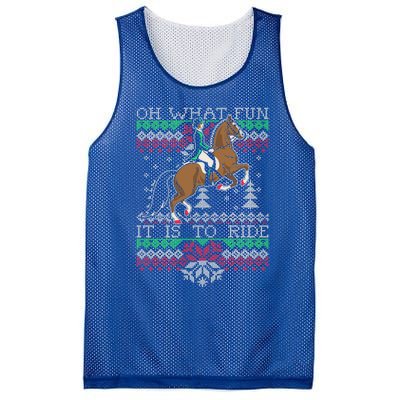 Ugly Christmas Dressage Horse Riding Cute Gift Mesh Reversible Basketball Jersey Tank