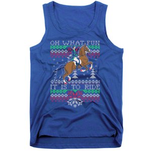 Ugly Christmas Dressage Horse Riding Cute Gift Tank Top