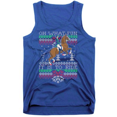 Ugly Christmas Dressage Horse Riding Cute Gift Tank Top