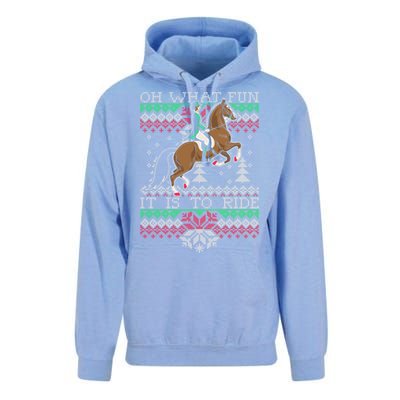 Ugly Christmas Dressage Horse Riding Cute Gift Unisex Surf Hoodie