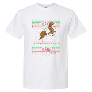 Ugly Christmas Dressage Horse Riding Cute Gift Garment-Dyed Heavyweight T-Shirt