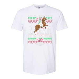 Ugly Christmas Dressage Horse Riding Cute Gift Softstyle CVC T-Shirt