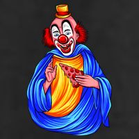 Ugly Clown Eating Pizza 7 Panel Mesh Trucker Snapback Hat