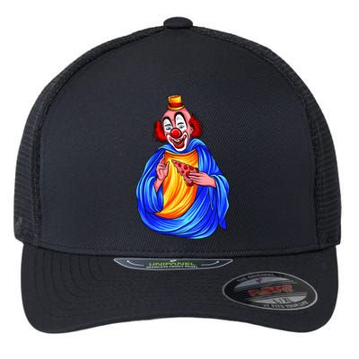 Ugly Clown Eating Pizza Flexfit Unipanel Trucker Cap