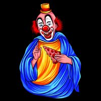 Ugly Clown Eating Pizza Backpack