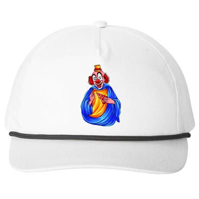 Ugly Clown Eating Pizza Snapback Five-Panel Rope Hat