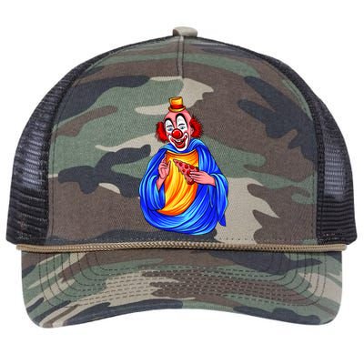 Ugly Clown Eating Pizza Retro Rope Trucker Hat Cap