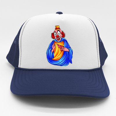 Ugly Clown Eating Pizza Trucker Hat