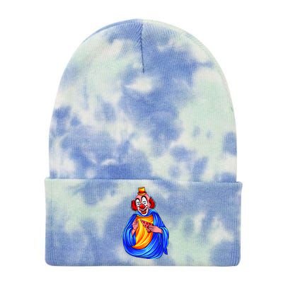 Ugly Clown Eating Pizza Tie Dye 12in Knit Beanie