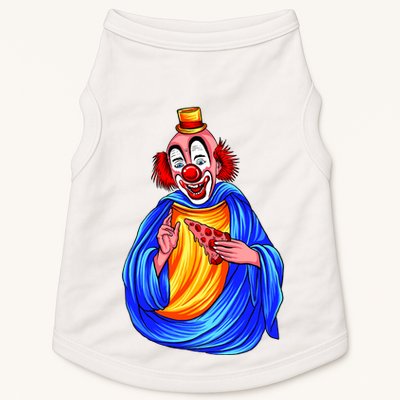 Ugly Clown Eating Pizza Doggie Tank