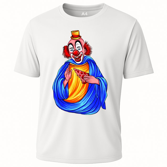 Ugly Clown Eating Pizza Cooling Performance Crew T-Shirt