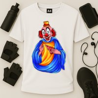 Ugly Clown Eating Pizza Cooling Performance Crew T-Shirt