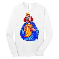 Ugly Clown Eating Pizza Long Sleeve Shirt