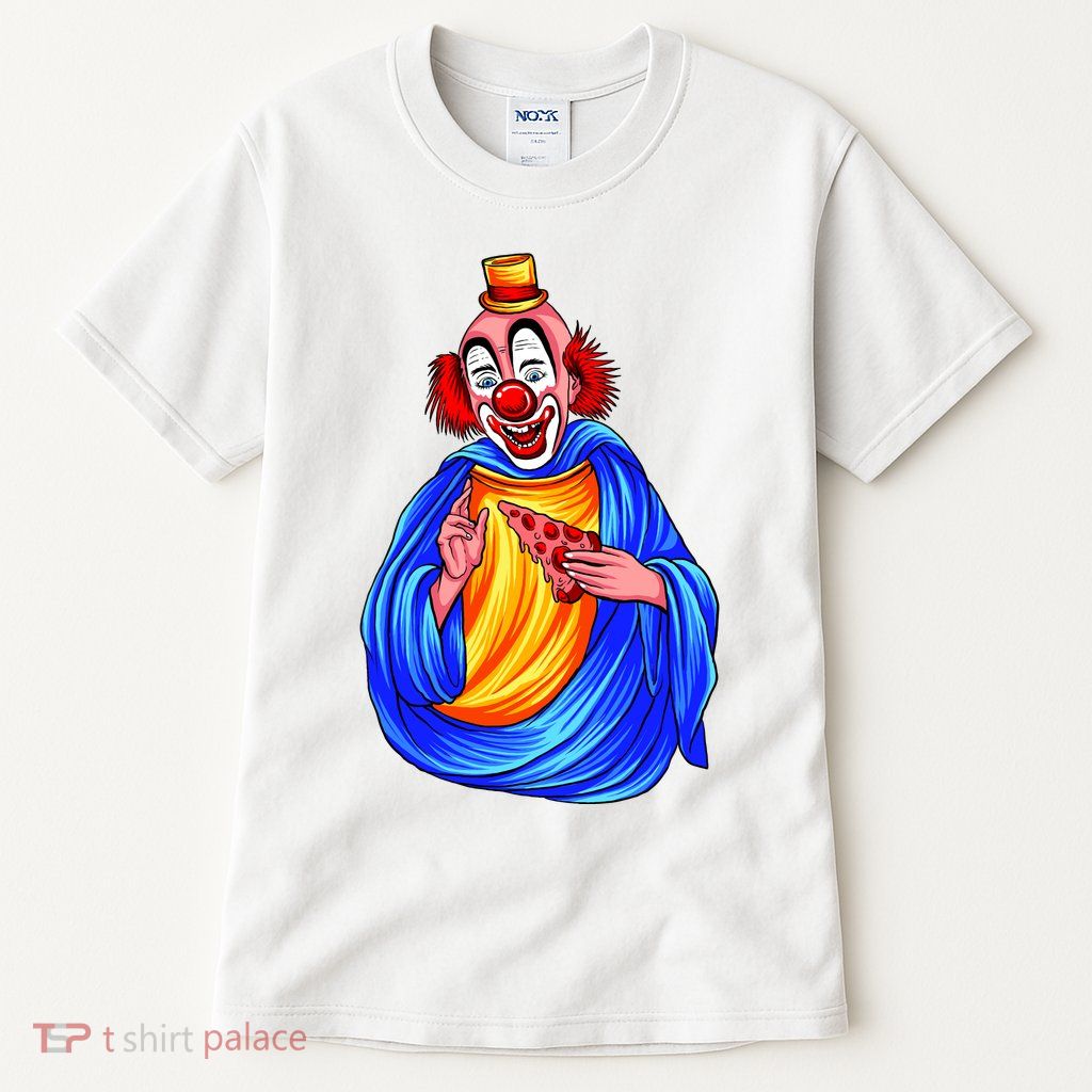 Ugly Clown Eating Pizza Tall T-Shirt