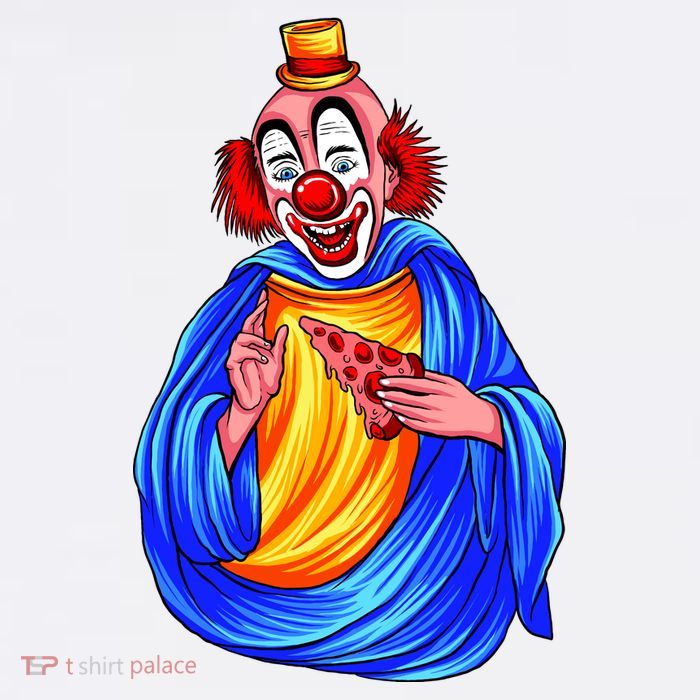 Ugly Clown Eating Pizza 11oz C Handle Ceramic Mug