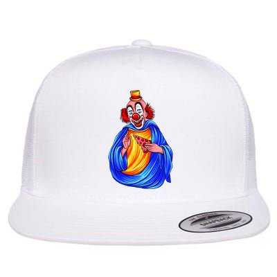 Ugly Clown Eating Pizza Flatbill Hat