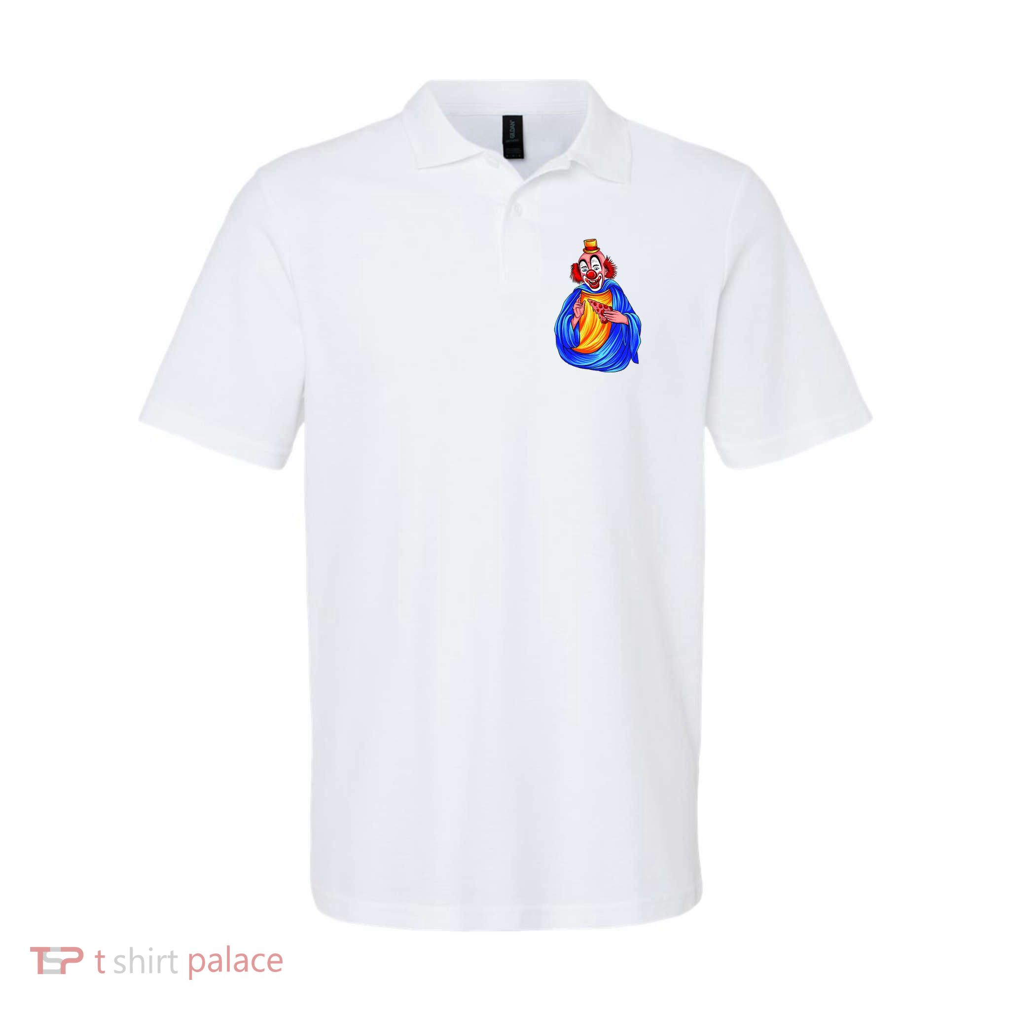 Ugly Clown Eating Pizza Polo