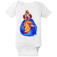 Ugly Clown Eating Pizza Baby Bodysuit
