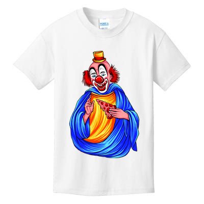 Ugly Clown Eating Pizza Kids T-Shirt