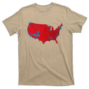 Usa County Election Map Patriotic Red And Blue Map T-Shirt