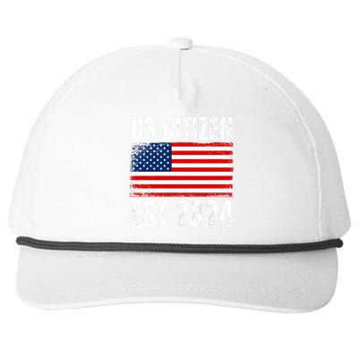 Us Citizen Est 2024 Snapback Five-Panel Rope Hat